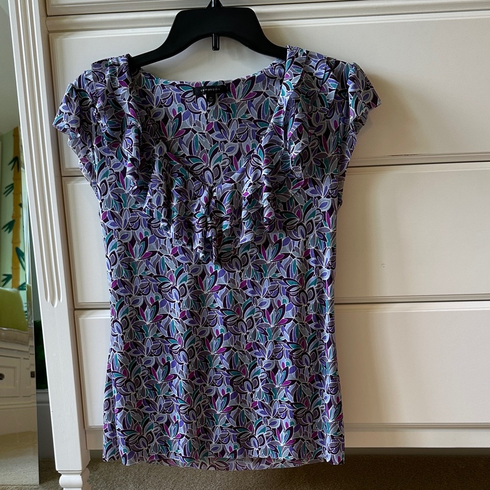 Semantiks Purple and Blue Floral Blouse
